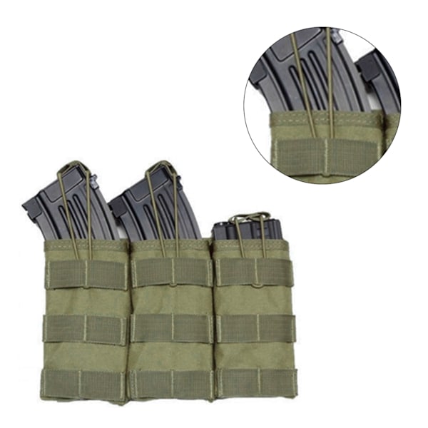 Walkie Talkie Väska Nylon Slitstark Andningsbar Magasinsficka Justerbar Intercom Holster Midjeväska för Utomhus Grön