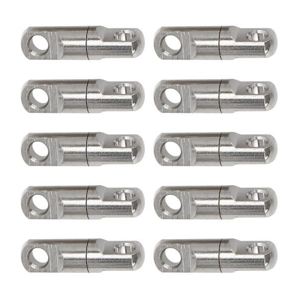 10 st 9 mm fiskewirlar, rostfritt stål, fiskefäste, rullande tunnsnurror, fisketillbehör