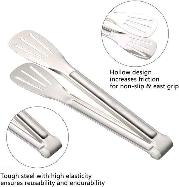 Bufféverktyg för fest och bröllop, 3 st serveringstänger, rostfria redskap, silver