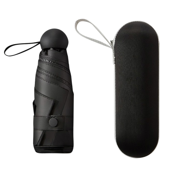 Reseparaply - Mini hopfällbart kompakt paraply med case,
