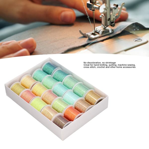 20 st 6 trådar broderitråd handvävd rep speciell symfoni grön gul polyester symaskintrådssats
