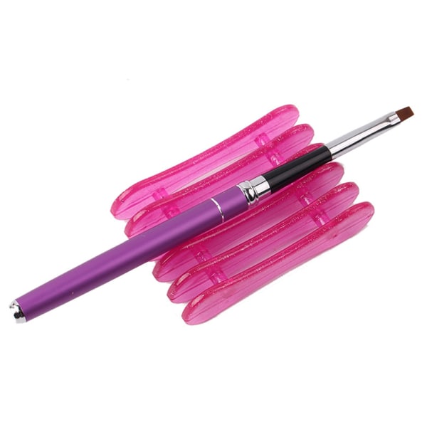 Nail Art Craft UV Gel Brush Polish Pen Rest Plasthållare