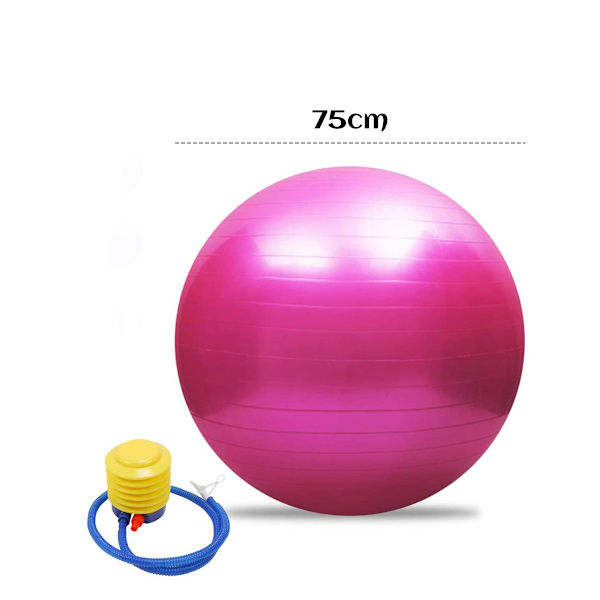 Anti-Burst Boll Tränings Gym Stabilitet Bollar Graviditetsträning Storlek 75cm Färg Rosa