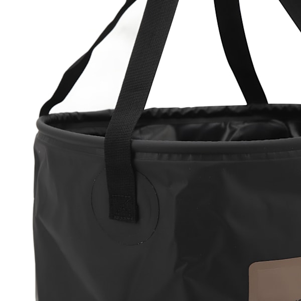 20L Bärbar Camping Hink PVC Fällbar Vattenhink Hög Kapacitet Hopvikbar Behållare för Utomhusaktiviteter Svart
