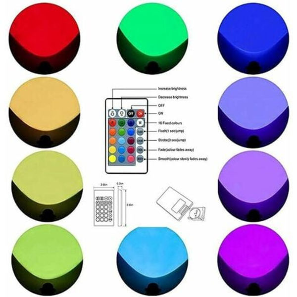 10W Cob Landskapsstrålkastare, Led Utomhusstrålkastare, IP65 Vattentät, RGB Färgbelysning, Golvlampa med Fjärrkontroll 180° Dimbar, Utomhusljus