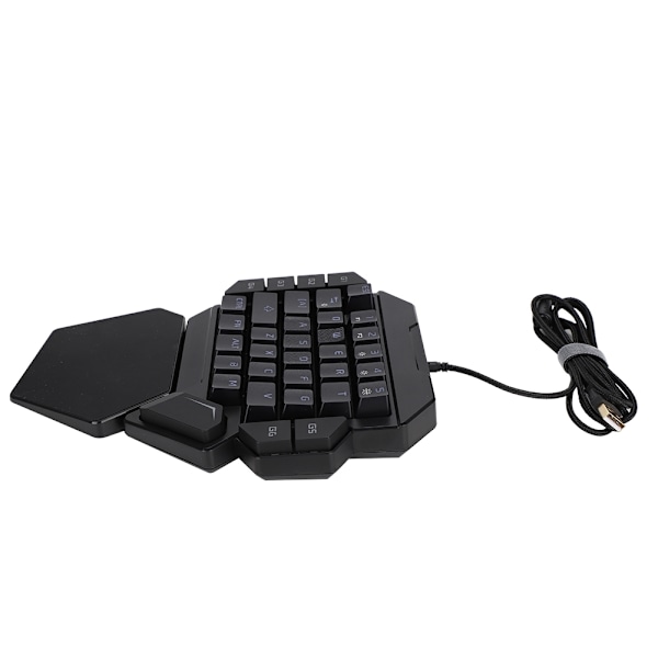 Innovativt enhands-gamingtangentbord, anpassningsbara makroinställningar för oöverträffad spelprecision, ergonomiskt utformat med avtagbart handledsstöd