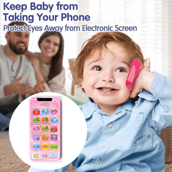 Baby Barn Musikleksak Simulerad Mobiltelefon Pedagogisk Lärmaskin Barnpresenter (Ryska)