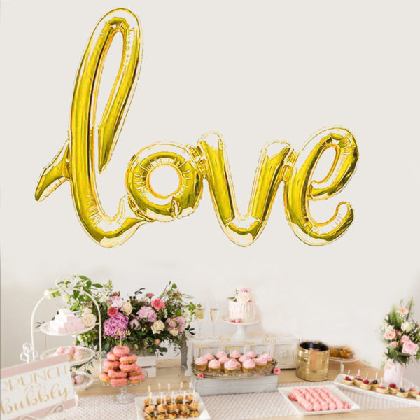 LOVE ballonger, 42 tums ballonger för bröllopsbröllopsdusch