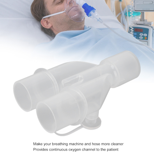CPAP-slangadapter, universell syrgasadapter för enkel installation mellan maskiner och slangar, återanvändbar robust och hållbar plast