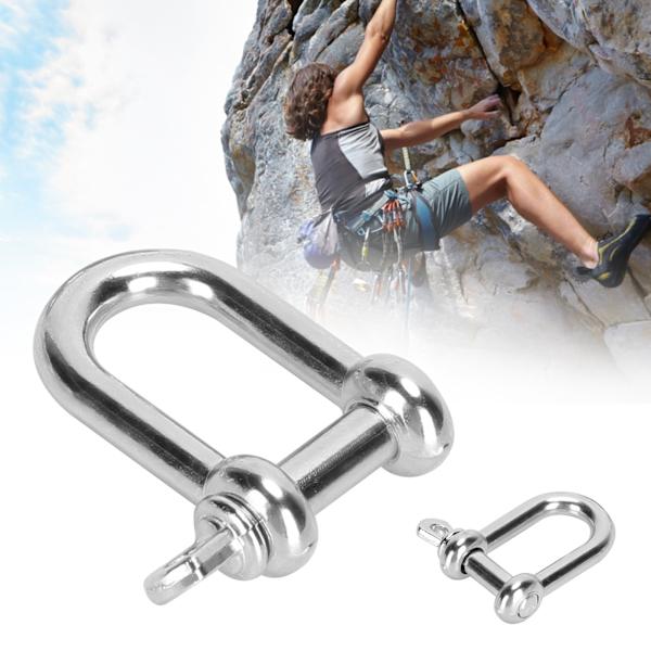 3 st U-formade Shackle i zinklegering D-ringlås bågshackle för paracordarmband platt huvud