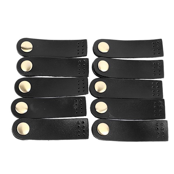 10 set sy på äkta läder snäpplås DIY handcraft mjuk plånbok flik stängning för DIY hantverk handväskor resväskor svart