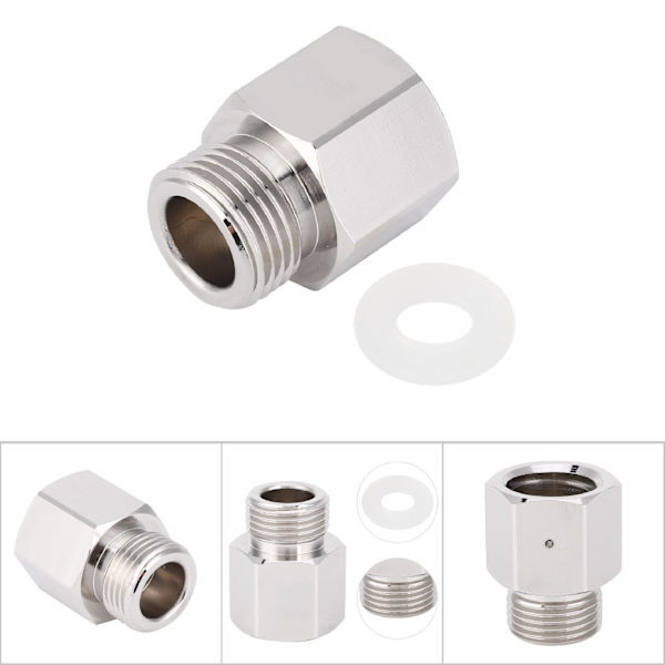 TR21‑4 till W21.8 Silver Aluminium Påfyllningstryckavlastningsventil Adapter Konverter Tillbehör för Akvariecylinder