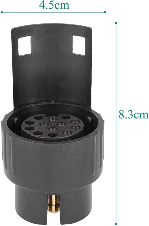 Caravan Adapter, Kvalitet og holdbarhet ABS og messingkonstruksjon Tilhengerlystesterplugg for presis og enkel elektrisk testing