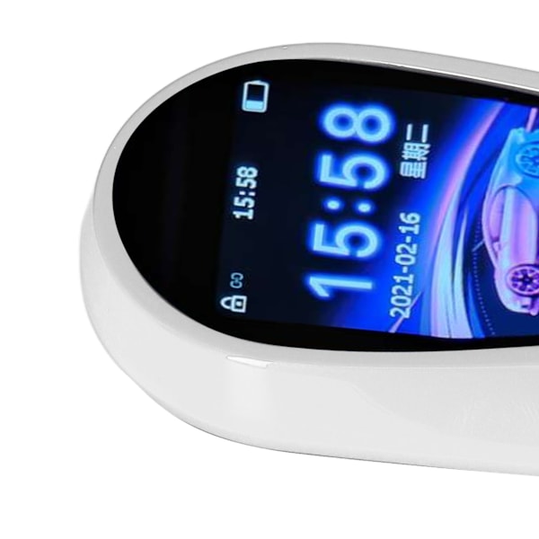 Smart LCD Pekskärm Bilnycklar Nyckelfri Entré Universal Fjärrkontroll Nyckel för Start och Stopp Motor Knapp Bilmodeller Silver