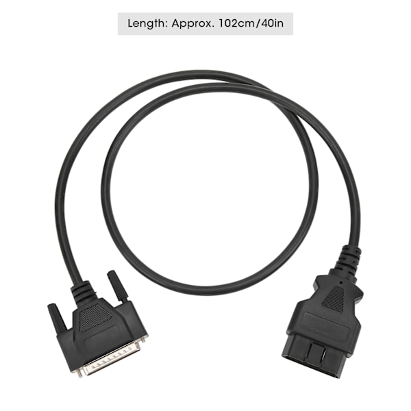 Diagnostisk OBD2 Han till DB25 Han Kabeladapter 16-stifts 102cm/40tum Ersättning för SBB V33 Nyckelprogrammerare