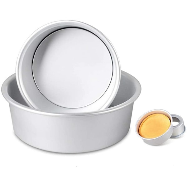 Professionell och återanvändbar non-stick rund kakform, anodiserad aluminiumlegering säkerställer hög hårdhet och snabb värmeöverföring för hembakning och