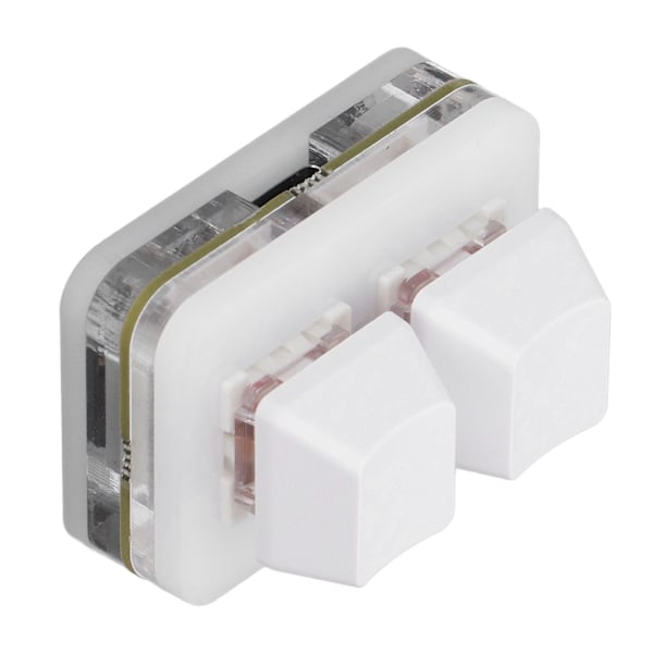 2-knappars Röd Switch Tangentbord Mini USB Mekanisk Tangentbord för Rythmspel Kopiera Klistra in Funktion Vit