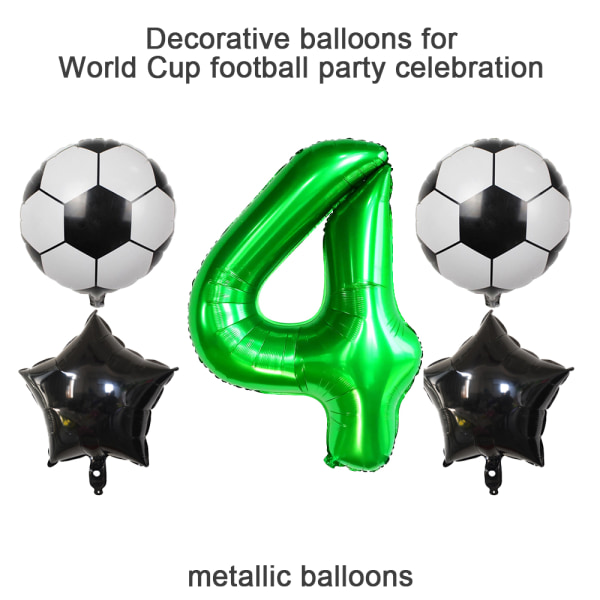 Jätte, ballongnummer, ballonger för födelsedagar, fotboll