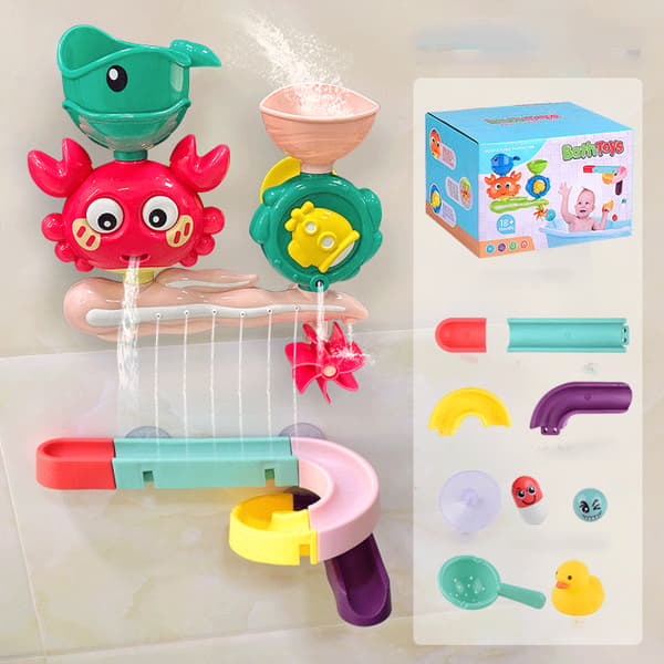 Babybadeleker for barn, krabbebadekarleker, muggfrie badeleker med sugekopper, egnet for småbarn, babybadeleker style 4