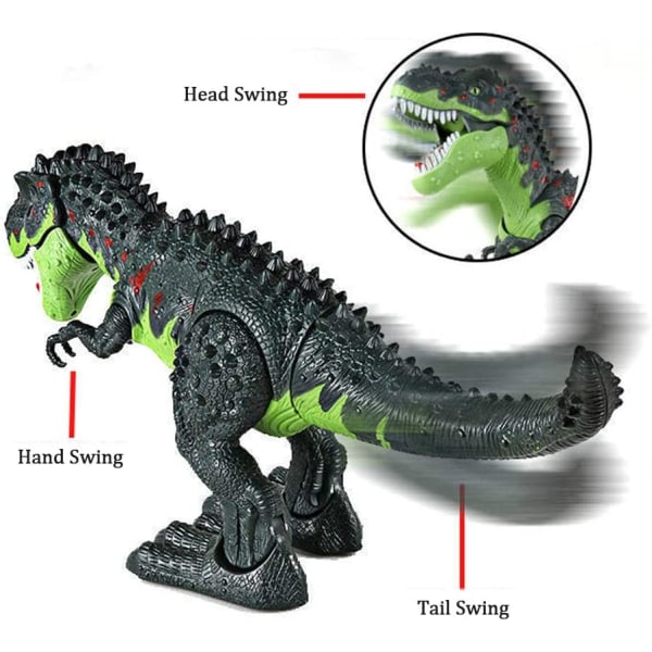 Elektrisk dinosaurieleksak för barn, Tyrannosaurus Rex-leksak med dinosaurie