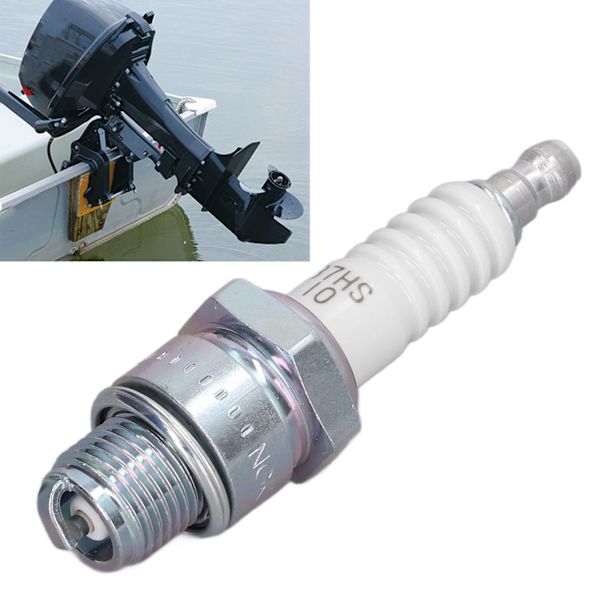 Utombordsmotor Tändstift Hög Smältpunkt Aluminiumlegering Marinmotor Tändstift för 2-takts 15HP
