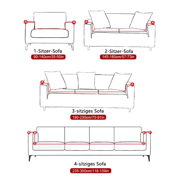 Soffaöverdrag Hörnsoffa L-forma Vattentät Stretch Soffaöverdrag Universellt Sofföverdrag för 1/2/3/4 Sits (L-forma Hörnsoffa Kräver Två) (3 Sits,