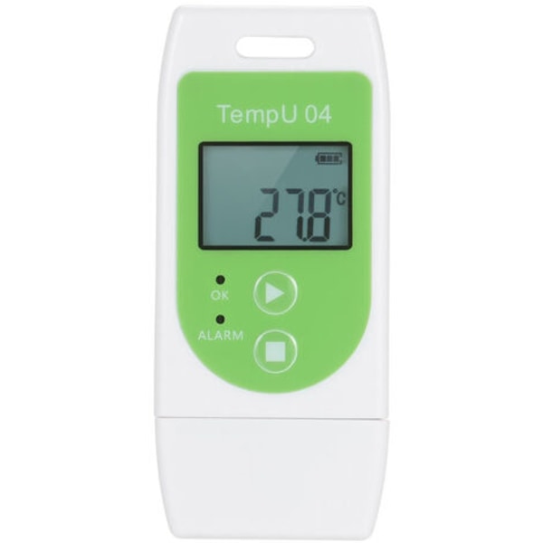 Termometer Datalogger Multianvändbar USB Temperatur Logger Återanvändbar Temperatur Logger med 32 000 Registreringskapacitet, Grön RUIOIU