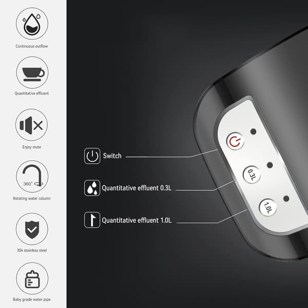 5 Gallon Vattendispenserpump - Dricksvattendispenserpump - 3,8-18,9L Vattenflaskor - USB Uppladdningsbar Automatisk Elektrisk - 2 Brytarkontroller - Hem,