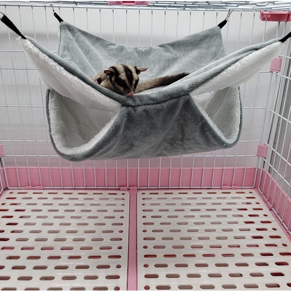 Trippellagers Hängmatta Bur Tillbehör För Små Husdjur, Mjukt Och Bekvämt Material Hängande Säng Enkel Installation Med Fjäderklämmor, Ger Avskildhet Och Säkerhet