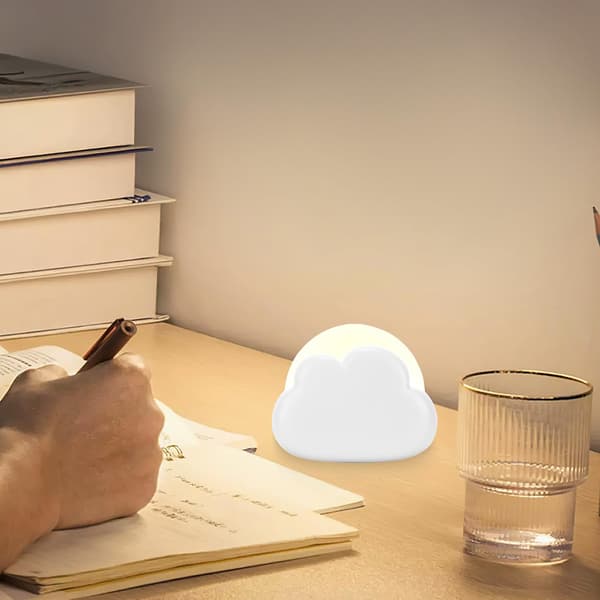 Cloud USB Genopladelig Sengelampe Natlampe - Hvid
