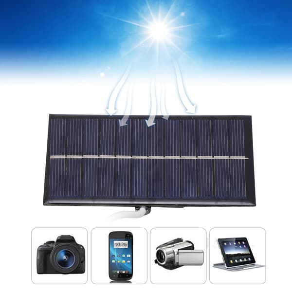1W 6V Solcellepanel Bærbar DIY Solcellelader Solcelle for Mobiltelefon Hjemmebelysning