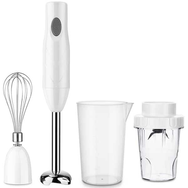 Stavmixer, 150 Watt 5-i-1 Immersion Multi-Purpose Stick Blender med Äggvisp, med Matkvarn