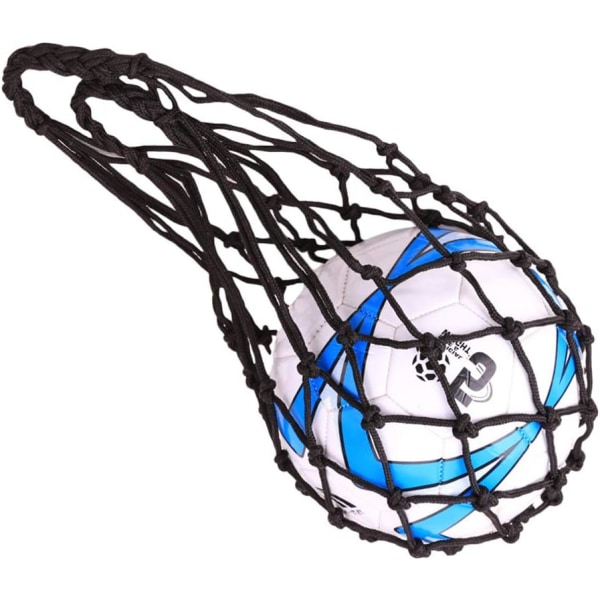 Sport Mesh Utrustning Väska Volleyboll Basketboll Fotboll Fotboll Förvaring Nät Väska Boll Bär Nät för Enskild Boll (Svart)