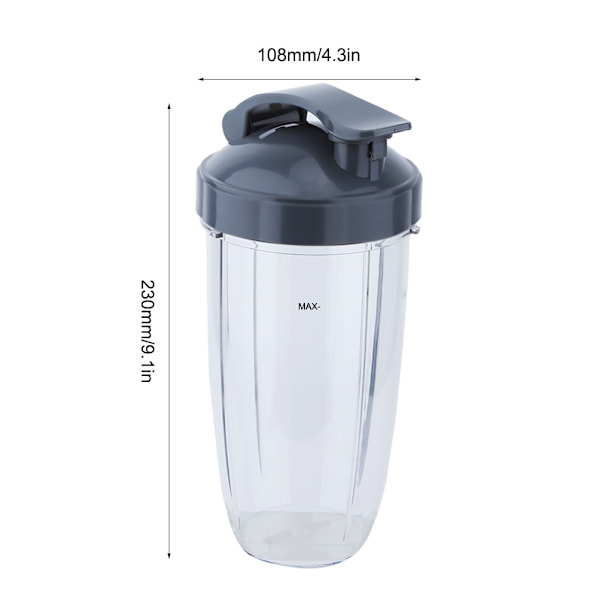 6 st 32OZ ersättningsstora mugg 2 flip-top lock med tätningsring/läckagesäker packning tillbehör