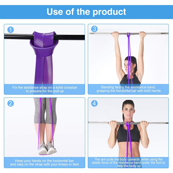 Sports Pull Up Resistance och Assist band, träningsband | Styrkelyftband, Stretchband för rörlighet, Träningsband för Body Fitness Training, Haka
