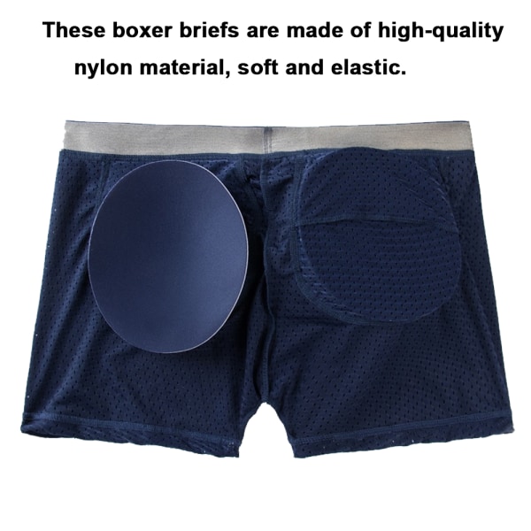 Herr Mesh Underkläder Boxer Andas gren Marinblå XL
