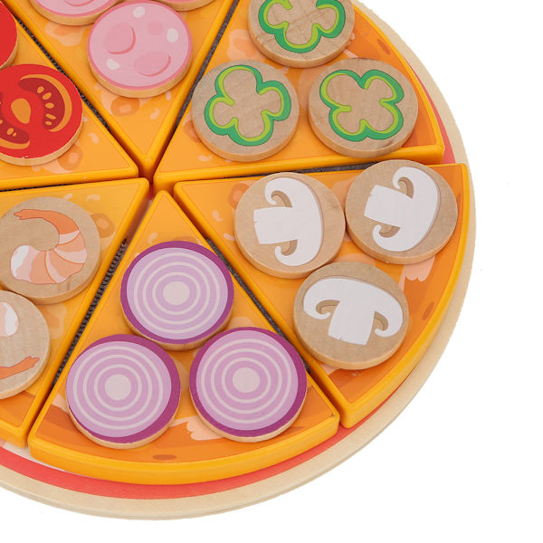 Kid Trä Simulering Pizza Skär Leksak Kök Grönsak Låtsaslek Pedagogisk LeksakPizza Skär Leksak