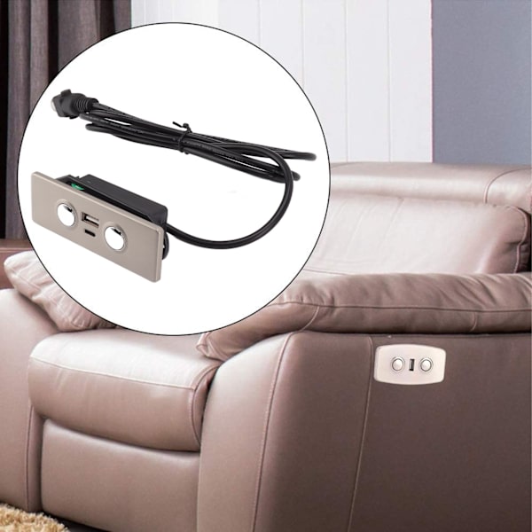 5-stifts lyftstol Power Recliner Handkontroll Elektrisk Soffa Fjärrkontroll USB Typ C Laddningsport