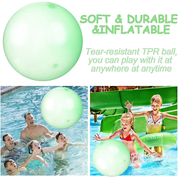 Blåsande boll bubbelboll vattenfyllning transparent bubbelboll TPR blåsande ballong Pat boll stor ljusboll