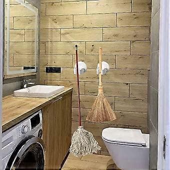 5 Stykker Moppeholder, Selvklæbende Moppeorganisator uden Punktering (Hvid), 7,5*7,5*6cm