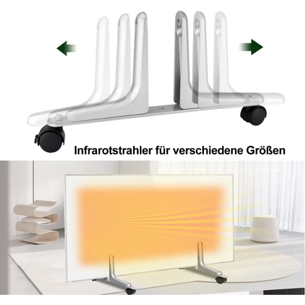 Infraröd värmare stående enhet, fötter för infraröda värmare, stativ infraröd värmare, stöder upp till 20 kg, Universal, Robusta fötter, Lämplig för olika