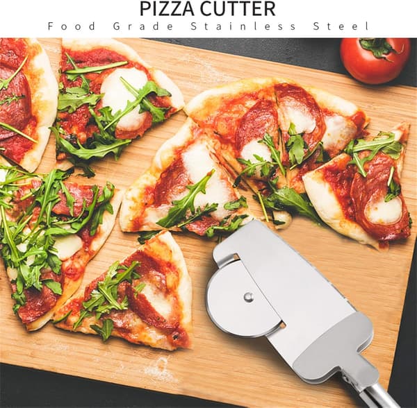 Polert Pizza Spatel med Glans, Rustfritt Stål for Elegant og Stilig Skjæring og Servering