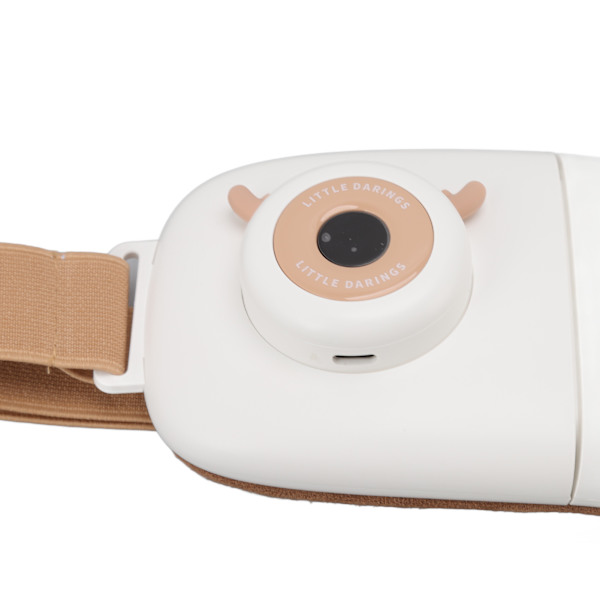 Hopfällbart Menstruationsvärk Bälte Digital Display USB Laddning Snabb Uppvärmning Midja Värmande Bälte för Kvinnor Brun