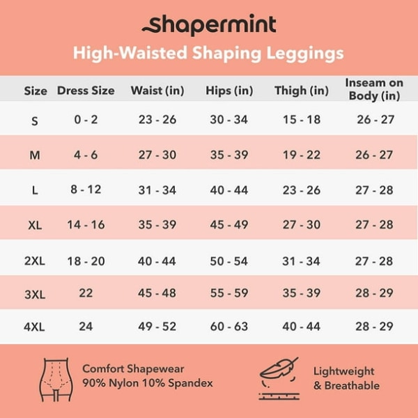 Högmidjade kompressionsleggings - Shapewear för kvinnor