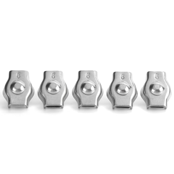 5PCS Repklämma Simplex Rostfritt Stål Marin Hårdvara Fixering för Skogsbruksmaskiner 6mm/0.24in