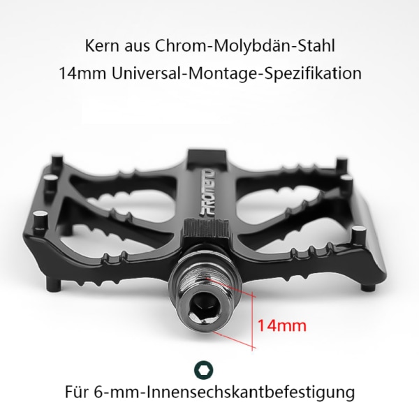 HUTVD cykelpedal 9/16 tum aluminiumlegering halkfri, axel CNC aluminium MTB pedaler, cykelpedaler för elcykel, mountainbike, hopfällbar cykel, landsväg