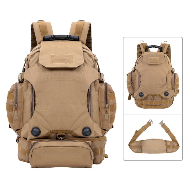 Molle System Ryggsäck, Taktisk Utrustning Med Andningsbart Mesh, Justerbar Axelrem Och Bälte För Klättring, Ridning, Resor