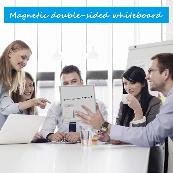 Liten torr raderbar whiteboard, magnetisk skrivbord whiteboard 10\" x 10\" med stativ, bärbar dubbelsidig whiteboard staffli för barn studenter ritning