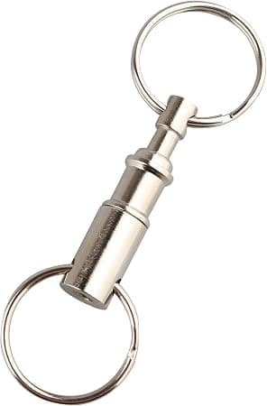 2 STK Doble Nøkkelringer med Hurtigutløsning Doble Splitringer Belte Bulk Har