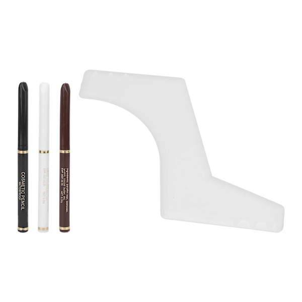 4 st Mäns Skägg Styling Penna Kit Guide Mall Vattentät Långvarig Skägg Fyllning Penna